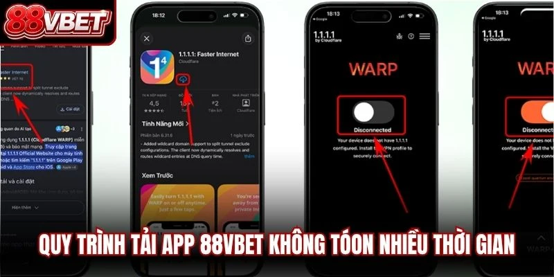 Quy trình tải app 88VBET không tóon nhiều thời gian